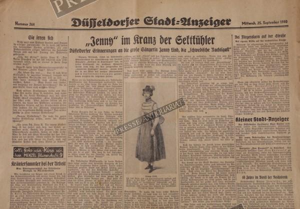 Düsseldorfer Stadt Anzeiger, 25.09.1940