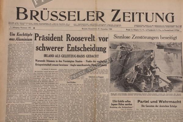 Brüsseler Zeitung, 28.12.1940