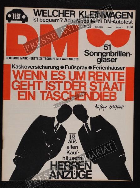 DM Die Deutsche Mark Zeitschrift mit dem Warentest, 25.06.1964 bis 01.07.1964