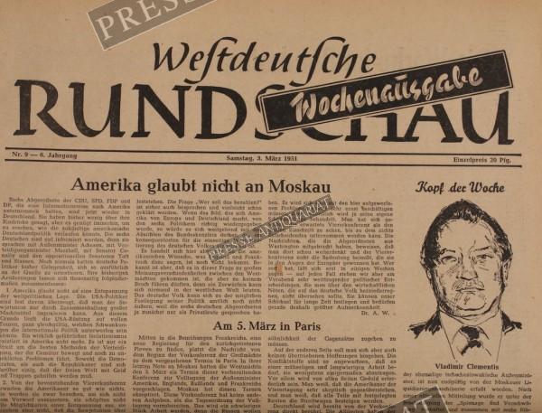 Westdeutsche Rundschau, 03.03.1951