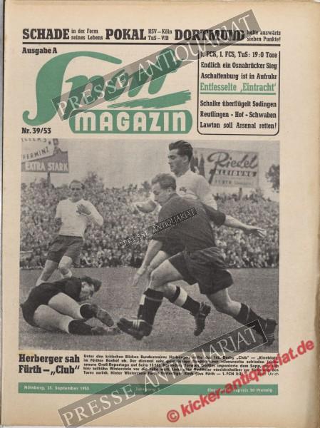 Sportmagazin Nr. 39A, 23.09.1953 bis 29.09.1953