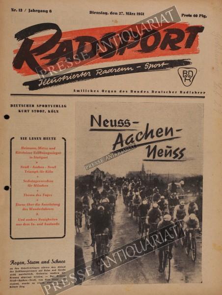 Radsport Illustrierte, 27.03.1951 bis 09.04.1951