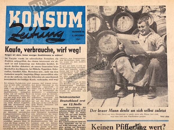 Konsum Zeitung, 05.10.1961 bis 11.10.1961