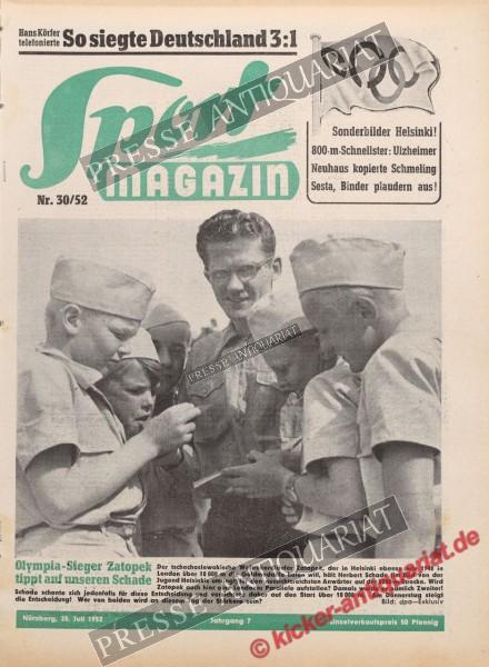Sportmagazin Nr. 30A, 23.07.1952 bis 29.07.1952