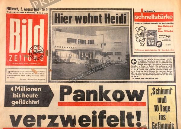 Bild Zeitung, 02.08.1961