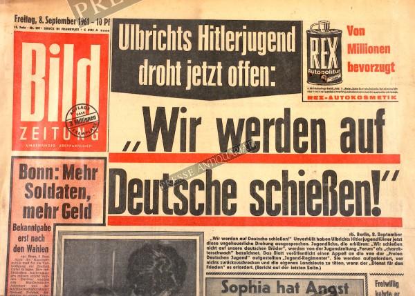 Bild Zeitung, 08.09.1961