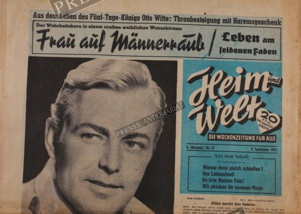 Wochenzeitung Heim Welt, 09.09.1951 bis 15.09.1951