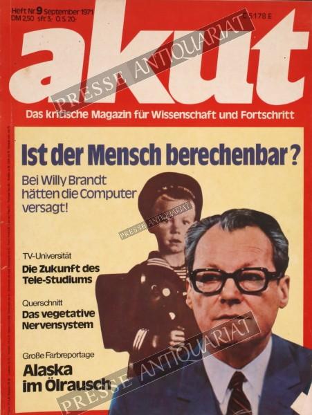 Wissenschaftsmagazin AKUT, 01.09.1971 bis 30.09.1971