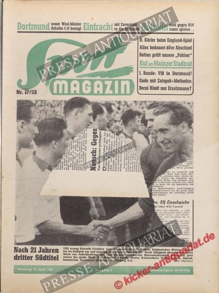 Sportmagazin Nr. 17A, 22.04.1953 bis 28.04.1953