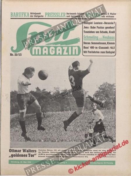 Sportmagazin Nr. 21A, 20.05.1953 bis 26.05.1953