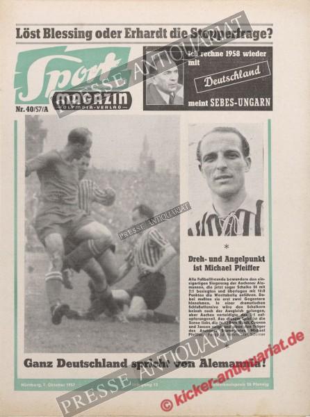 Sportmagazin Nr. 40A, 07.10.1957 bis 13.10.1957