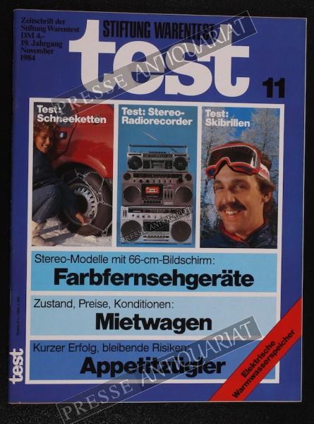 Test Zeitung der Stiftung Warentest, 01.11.1984 bis 30.11.1984