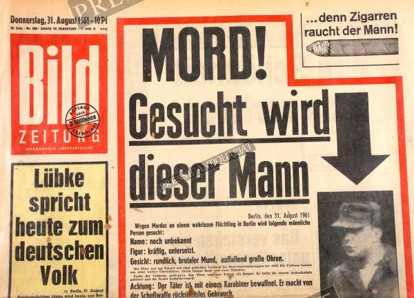 Bild Zeitung, 31.08.1961