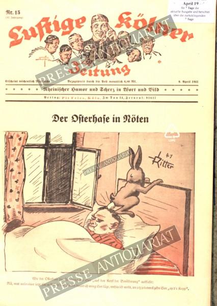 Lustige Kölner Zeitung, 09.04.1941 bis 15.04.1941