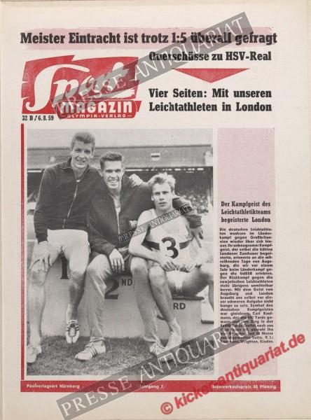 Sportmagazin Nr. 32B, 06.08.1959 bis 12.08.1959