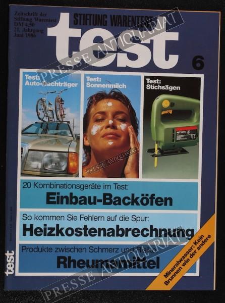Test Zeitung der Stiftung Warentest, 01.06.1986 bis 30.06.1986