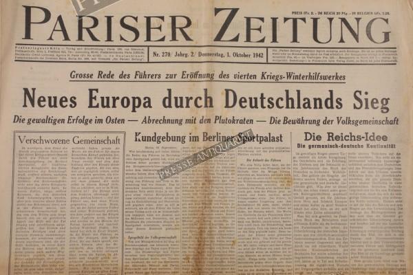 Pariser Zeitung, 01.10.1942