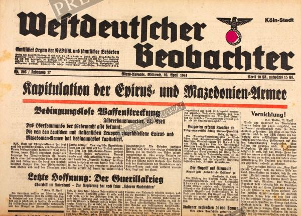 Westdeutscher Beobachter Abend Ausgabe, 23.04.1941