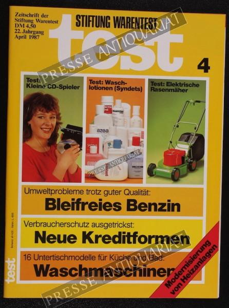 Test Zeitung der Stiftung Warentest, 01.04.1987 bis 30.04.1987