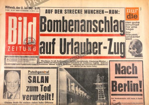 Bild Zeitung, 12.07.1961
