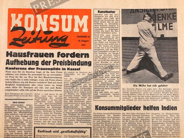 Konsum Zeitung, 10.08.1961 bis 16.08.1961