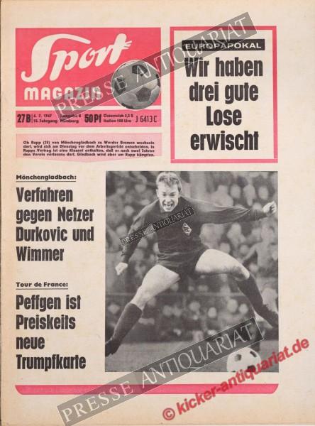 Sportmagazin Nr. 27B, 06.07.1967 bis 12.07.1967