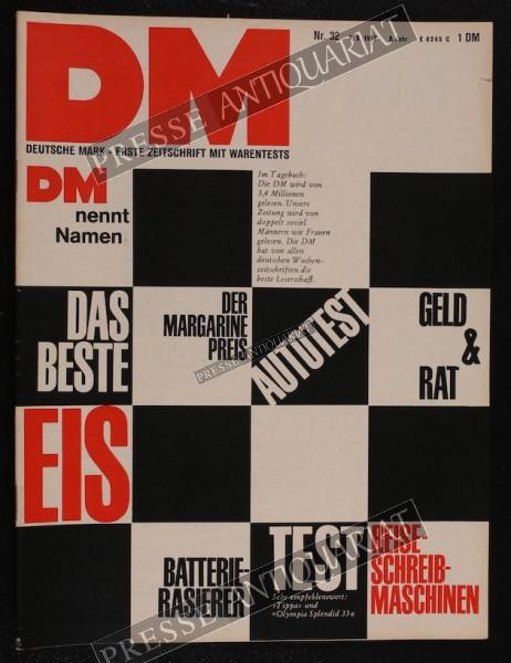 DM Die Deutsche Mark Zeitschrift mit dem Warentest, 09.08.1963 bis 15.08.1963