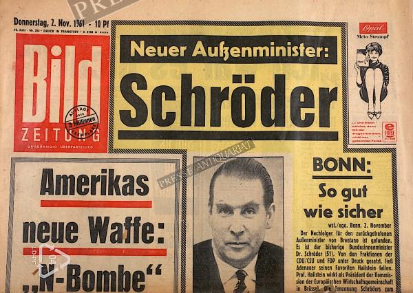 Bild Zeitung, 02.11.1961