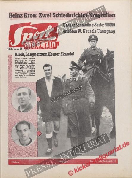 Sportmagazin Nr. 49B, 03.12.1959 bis 09.12.1959