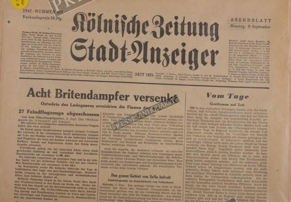 Kölnische Zeitung Abendblatt, 08.09.1941