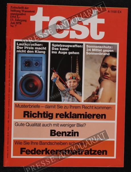 Test Zeitung der Stiftung Warentest, 01.07.1978 bis 31.07.1978