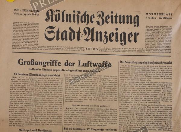 Kölnische Zeitung Morgenblatt, 10.09.1941