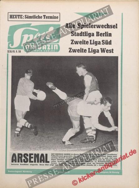 Sportmagazin Nr. 32A, 11.08.1958 bis 17.08.1958