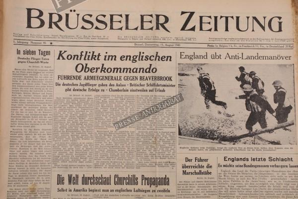 Brüsseler Zeitung, 15.08.1940
