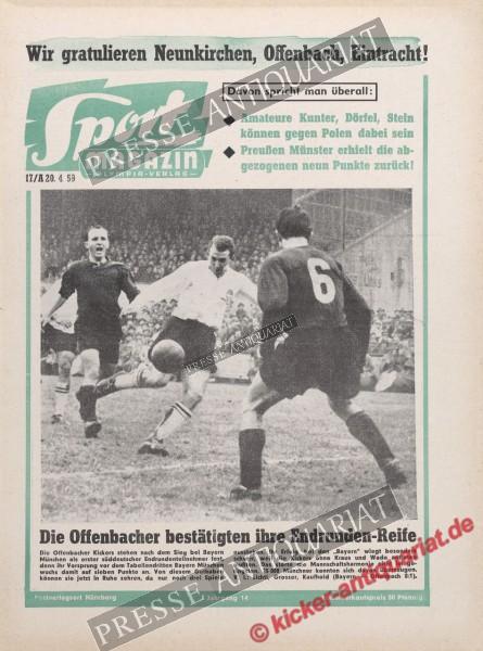 Sportmagazin Nr. 16A, 20.04.1959 bis 26.04.1959