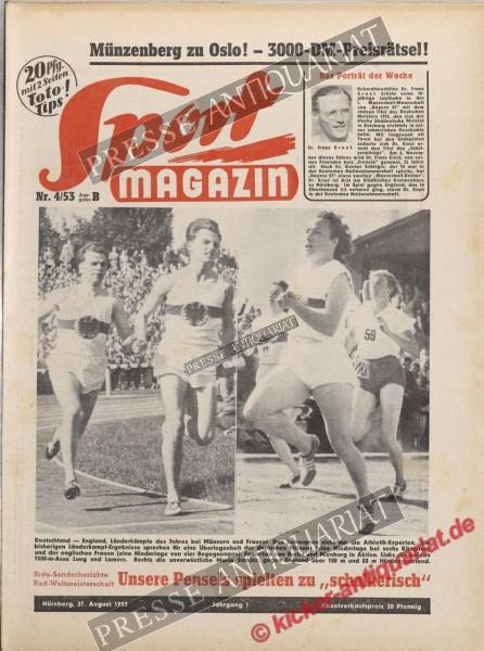 Sportmagazin Nr. 4B, 27.08.1953 bis 02.09.1953