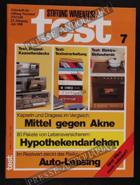 Test Zeitung der Stiftung Warentest, 01.07.1988 bis 31.07.1988
