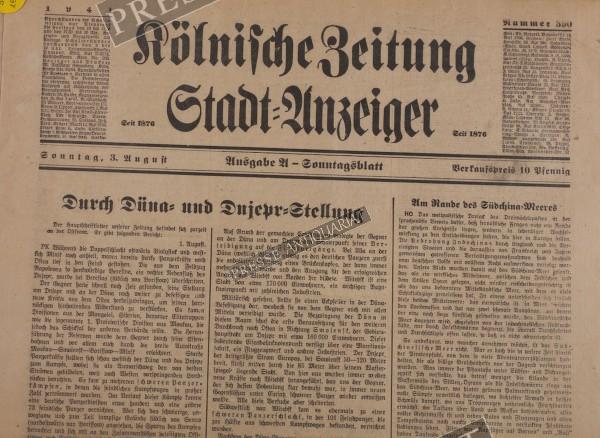 Kölnische Zeitung Sonntagsblatt, 03.08.1941