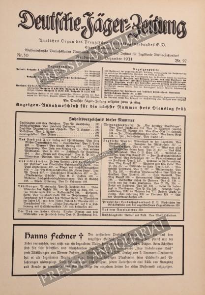 Deutsche Jäger Zeitung, 11.12.1931 bis 17.12.1931
