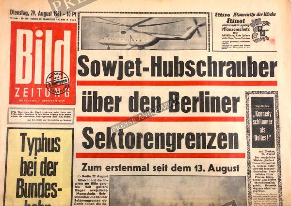 Bild Zeitung, 29.08.1961