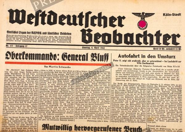Westdeutscher Beobachter, 06.04.1941