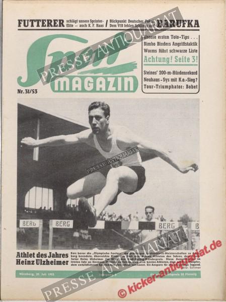 Sportmagazin Nr. 31A, 29.07.1953 bis 04.08.1953