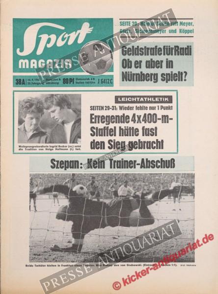 Sportmagazin Nr. 38A, 18.09.1967 bis 24.09.1967