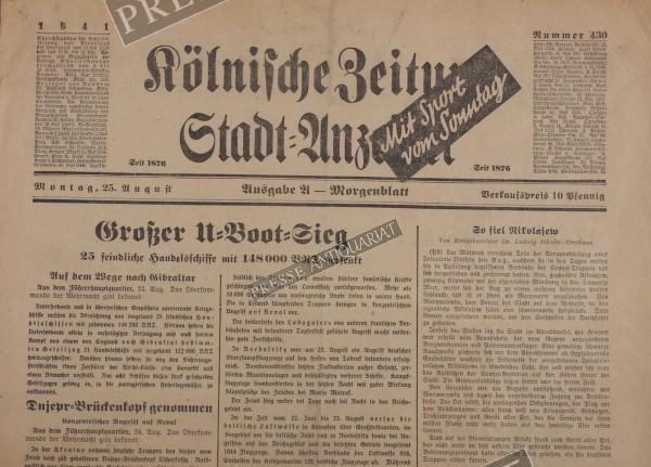 Kölnische Zeitung Morgenblatt, 25.08.1941