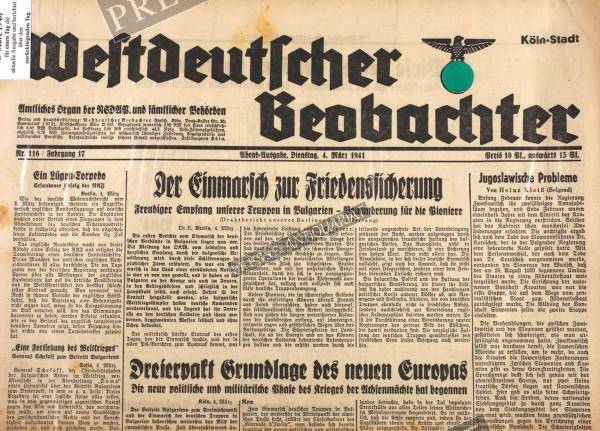 Westdeutscher Beobachter Abend Ausgabe, 04.03.1941