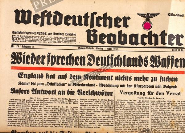 Westdeutscher Beobachter, 07.04.1941