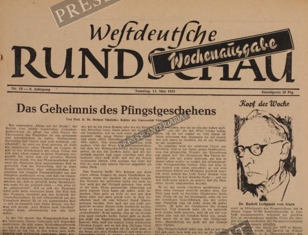 Westdeutsche Rundschau, 12.05.1951