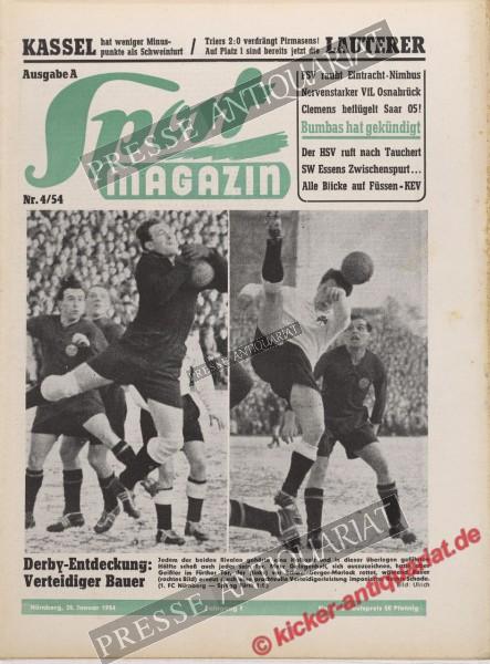 Sportmagazin Nr. 4A, 25.01.1954 bis 31.01.1954