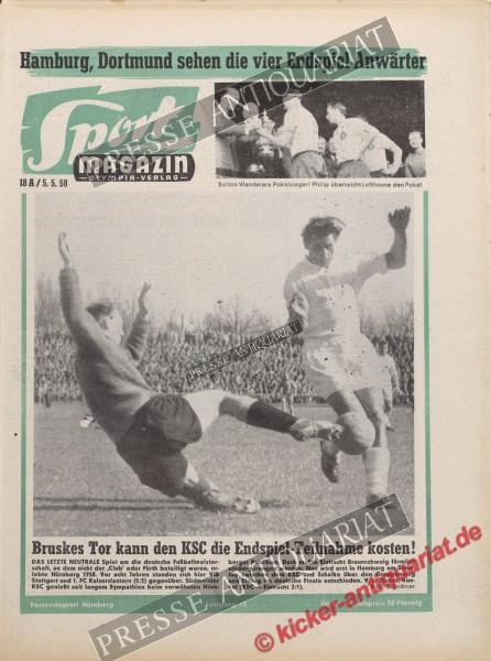 Sportmagazin Nr. 18A, 05.05.1958 bis 11.05.1958