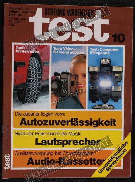 Test Zeitung der Stiftung Warentest, 01.10.1987 bis 31.10.1987